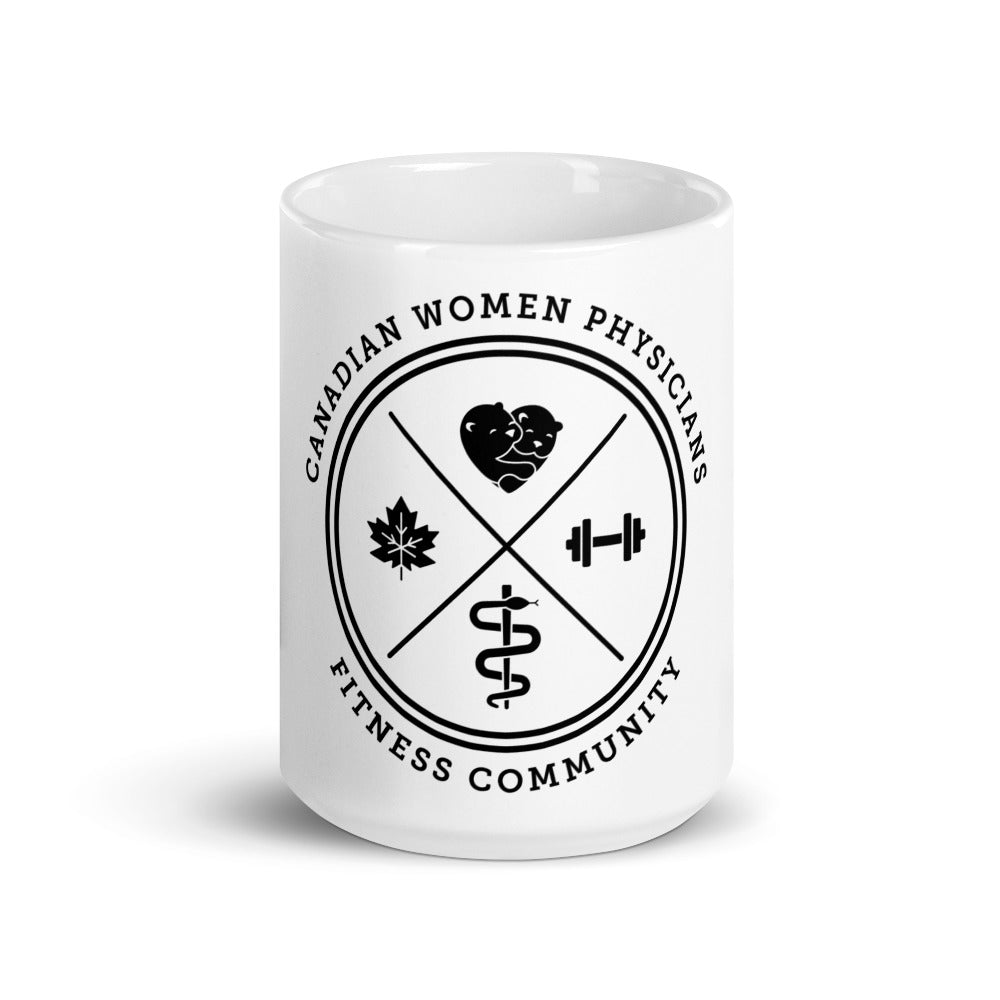 White glossy mug