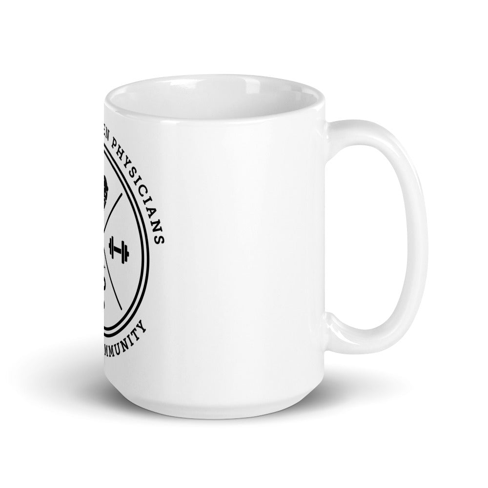 White glossy mug